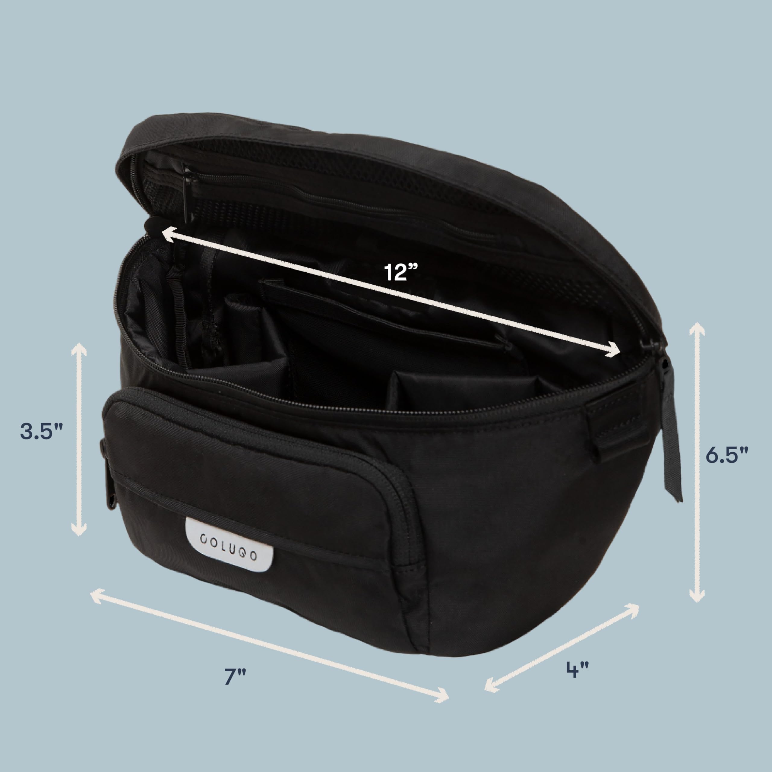 Colugo On-The-Go Stroller Organizer in-use on a busy stroller ride
