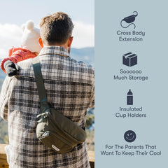 Colugo On-The-Go Stroller Organizer multi-compartments neatly separate bottles, snacks, and toys