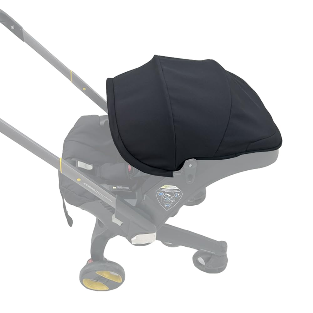 Colukii stroller canopy with extended coverage shields baby from sun.