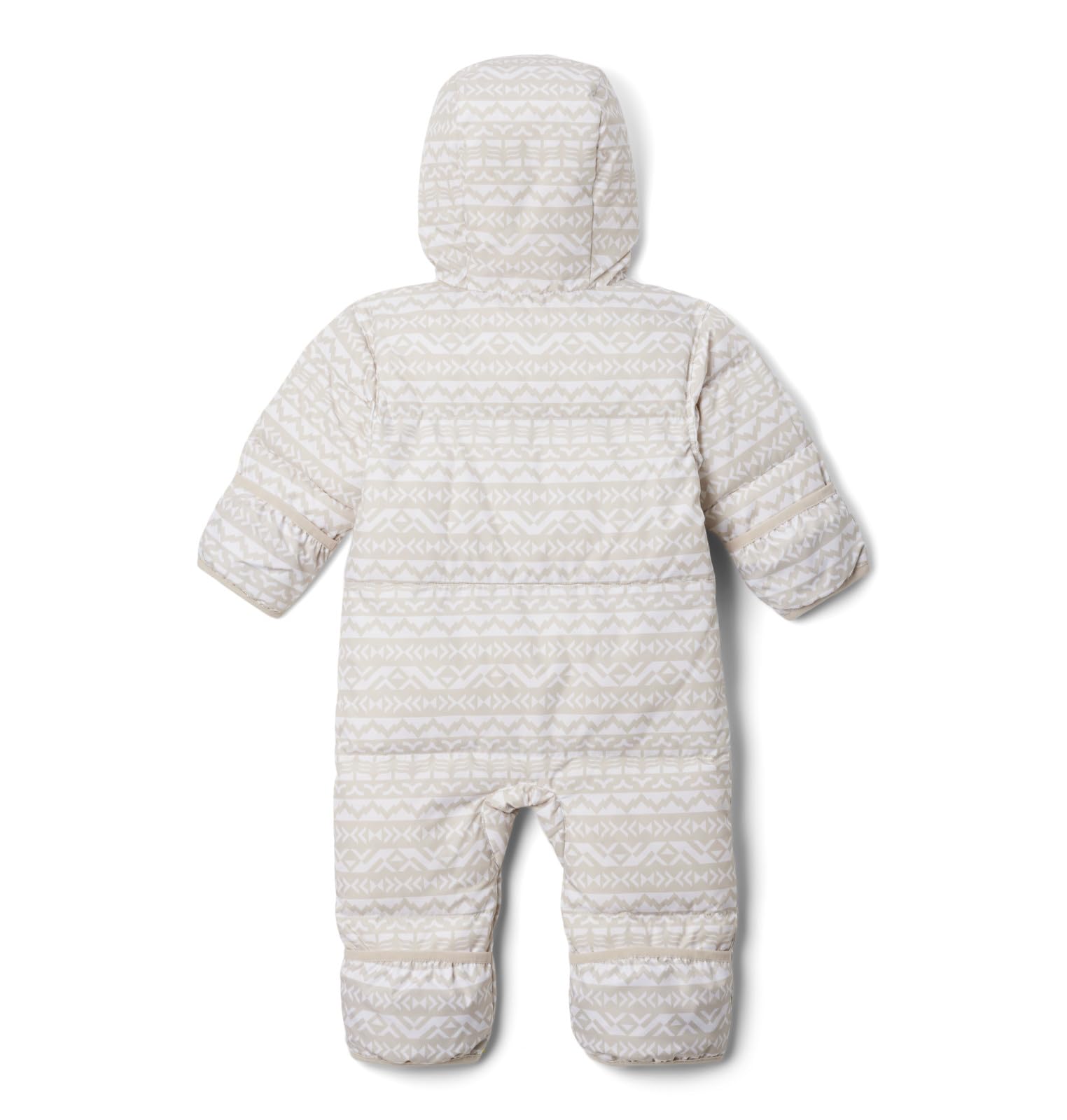 Columbia Baby Snuggly Bunny II bunting folded cuffs closeup highlights secure warmth for tiny hands.