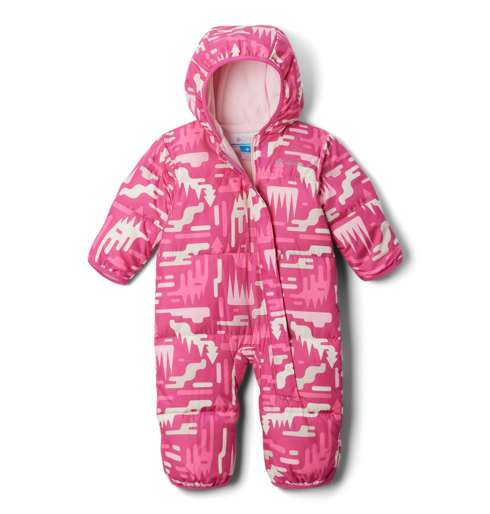 Columbia Baby Snuggly Bunny II Bunting Pink Ice Highland full-length zipper for easy dressing.