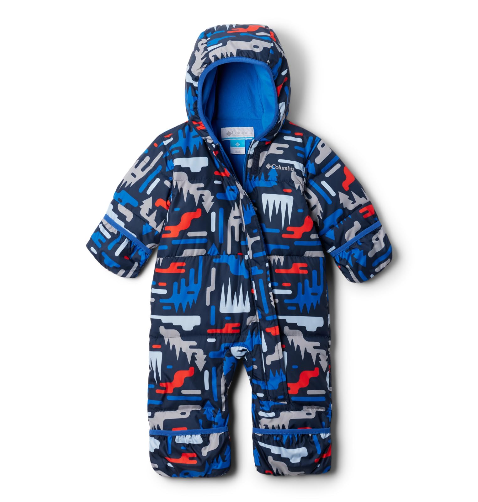 Columbia Baby Snuggly Bunny II zipper detail enables easy on/off during cold diaper changes