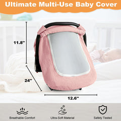 C COMCROSFLY car seat cover with snap fasteners stays securely in place