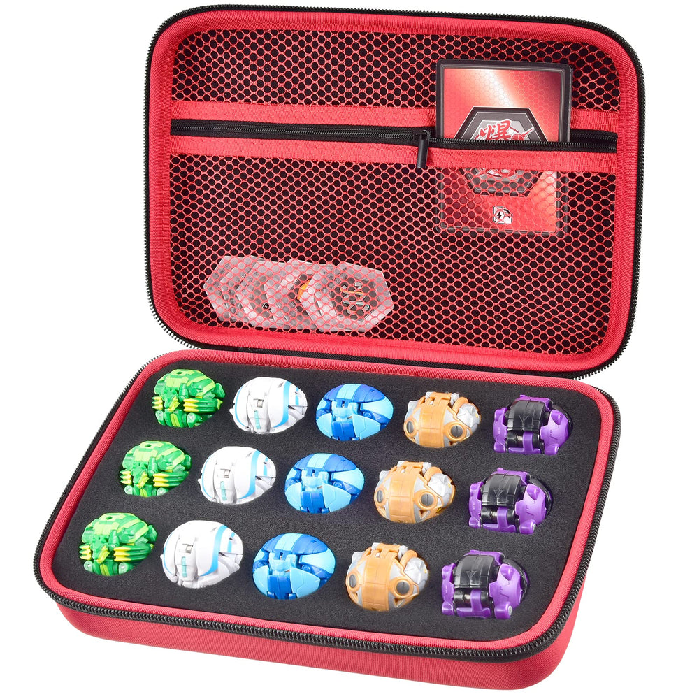 Comecase toy organizer Bakugan front view keeps figures ready for play