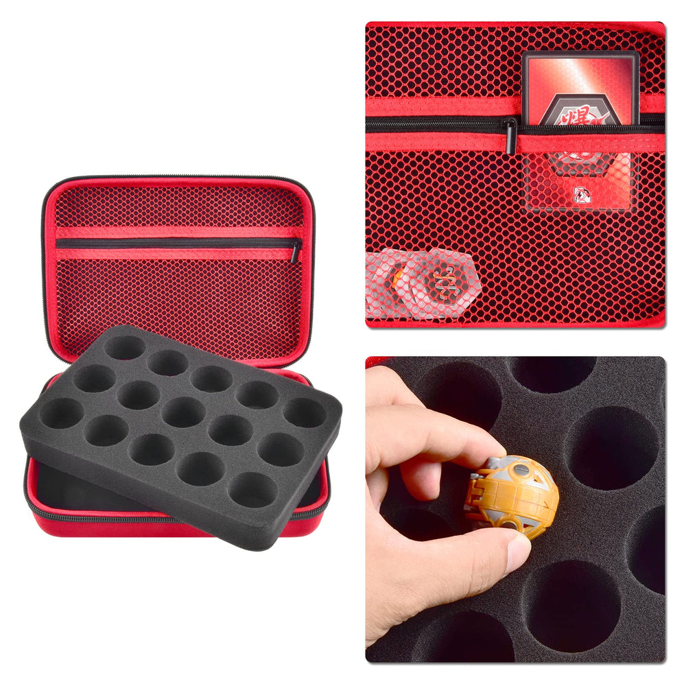 Comecase foam-inside layout highlights protective padding for delicate battle toys