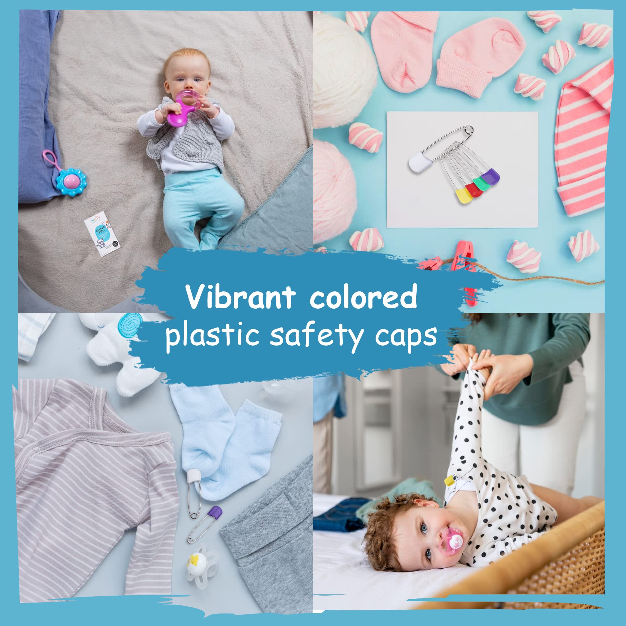 Comffy diaper pins used in crafts, suitable for DIY projects.