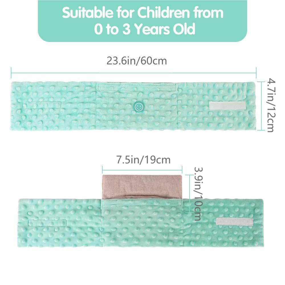 Comfheat heating pack microwaved to warm the tummy area for soothing comfort.