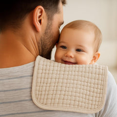 Comforista burp cloths stay durable and machine washable for easy cleanup.