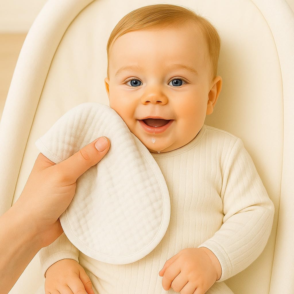 Comforista muslin burp cloths are hypoallergenic for delicate skin.