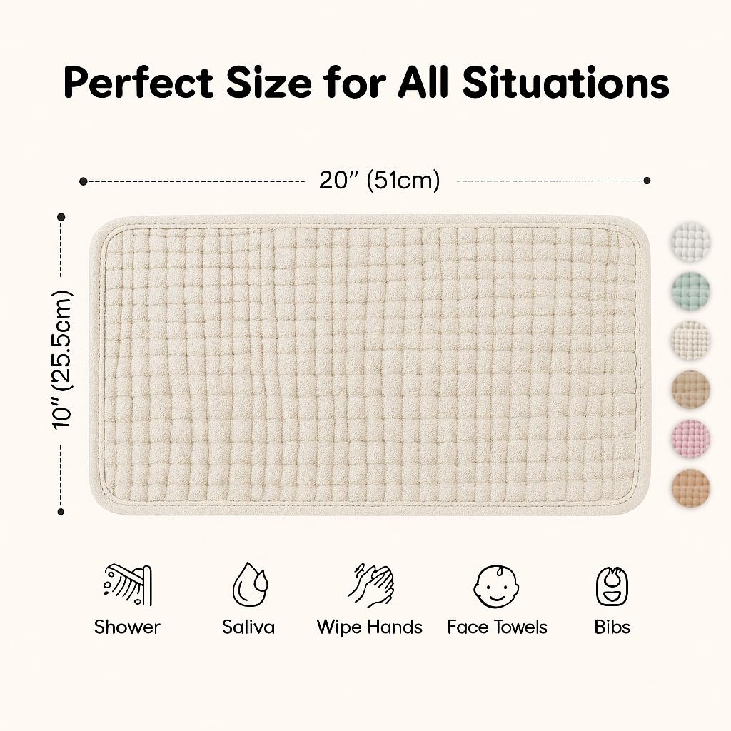 Comforista baby burp cloths offer soft, skin-friendly muslin for sensitive newborn skin.