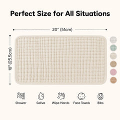 Comforista baby burp cloths offer soft, skin-friendly muslin for sensitive newborn skin.