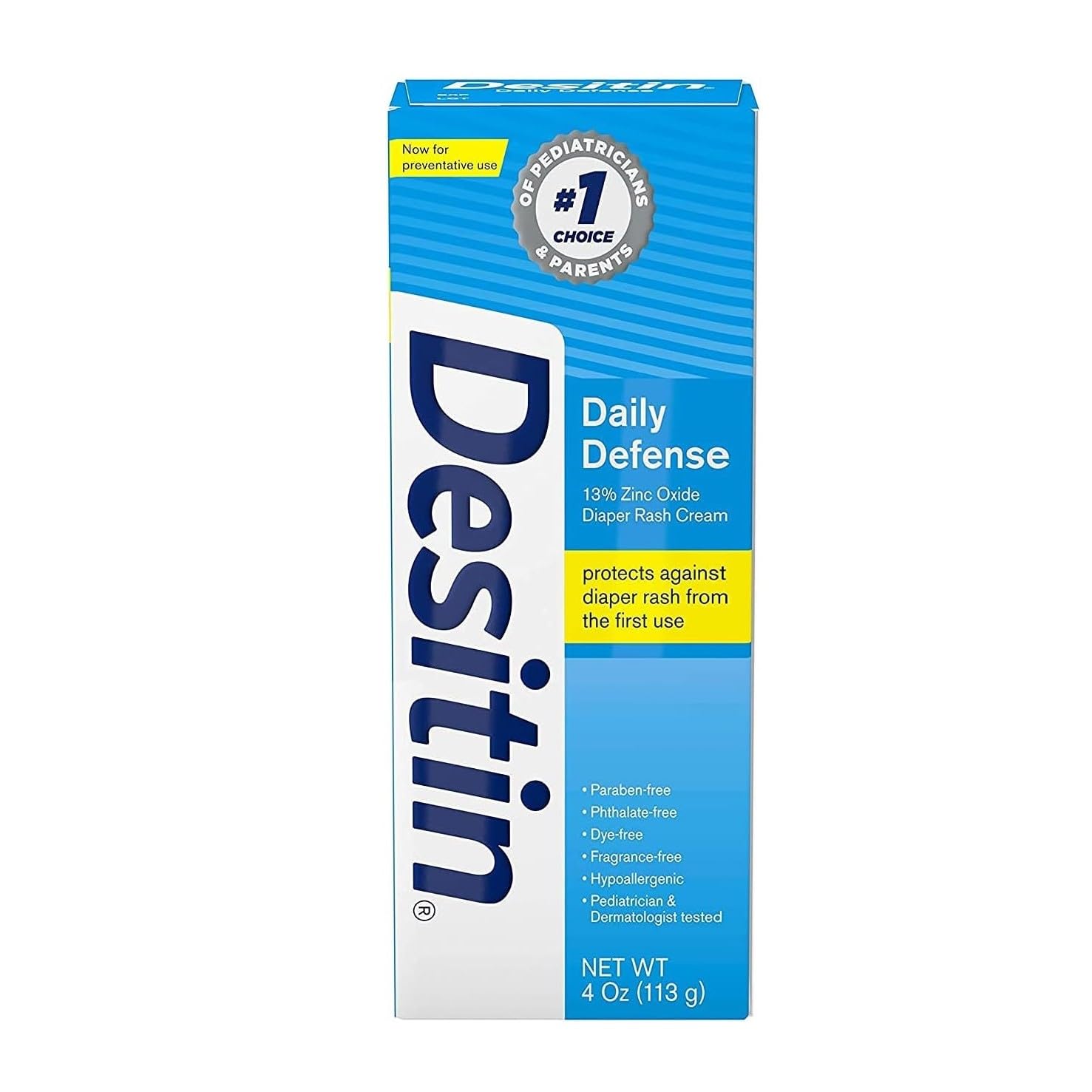 Comfort Axis Desitin Daily Defense barrier action depicts quick protection for delicate skin.