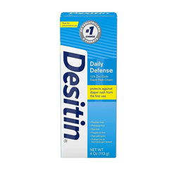 Comfort Axis Desitin Daily Defense barrier action depicts quick protection for delicate skin.
