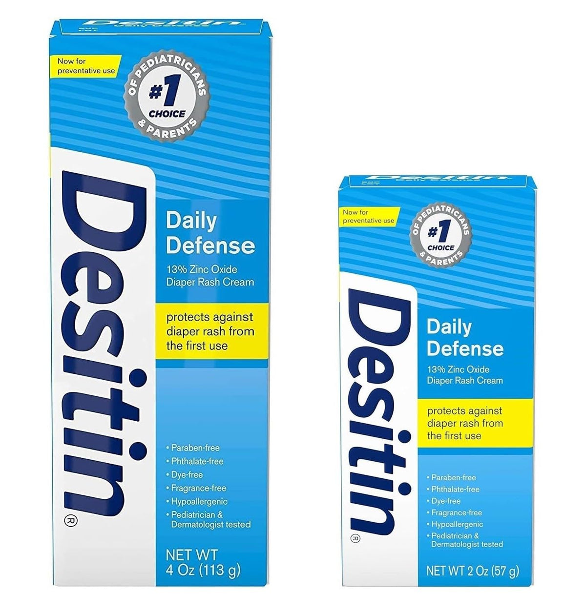 Comfort Axis Desitin Daily Defense packaging highlights bundle for diaper changes.