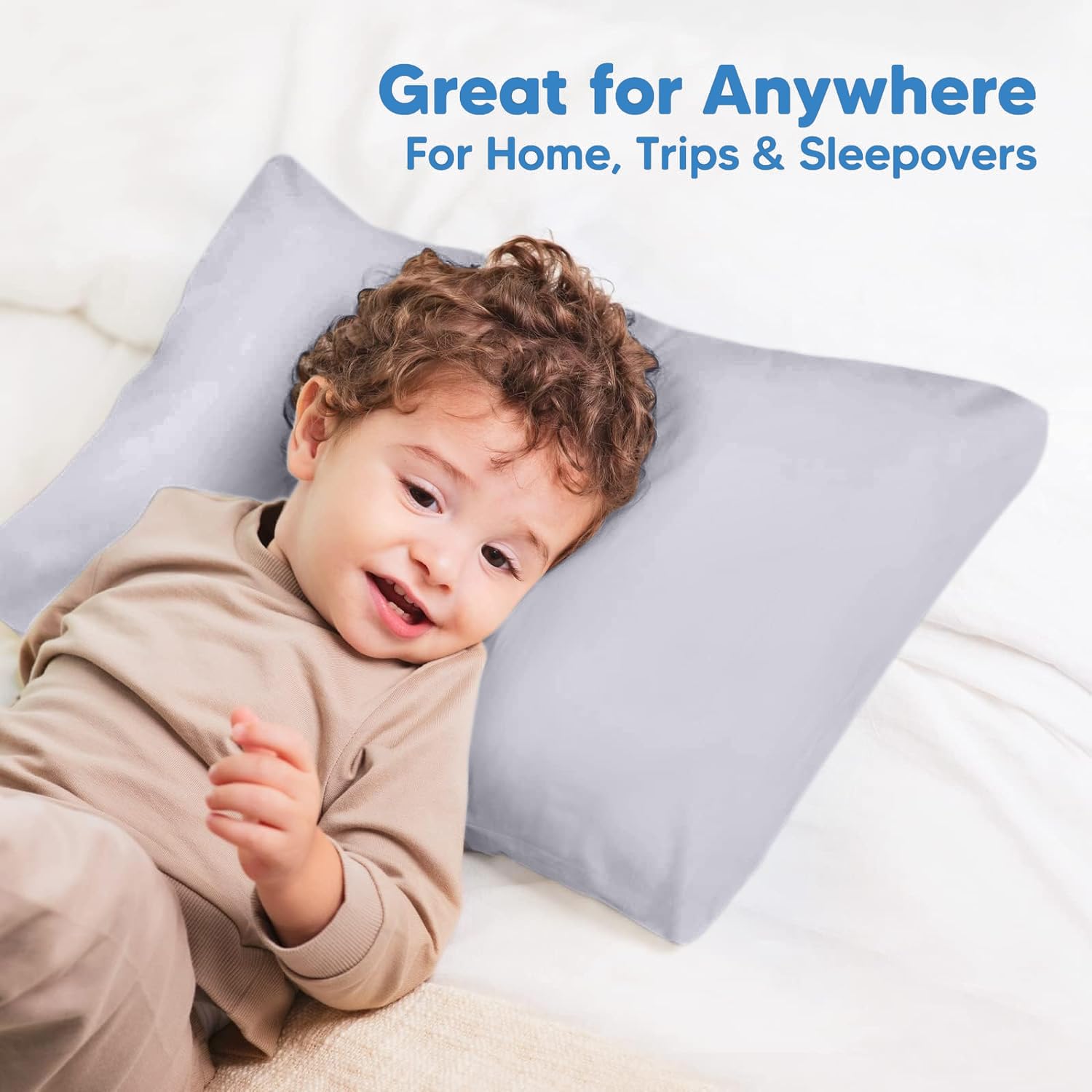 Comfort Beddings 13x18 pillowcase in silver adds nursery-friendly style
