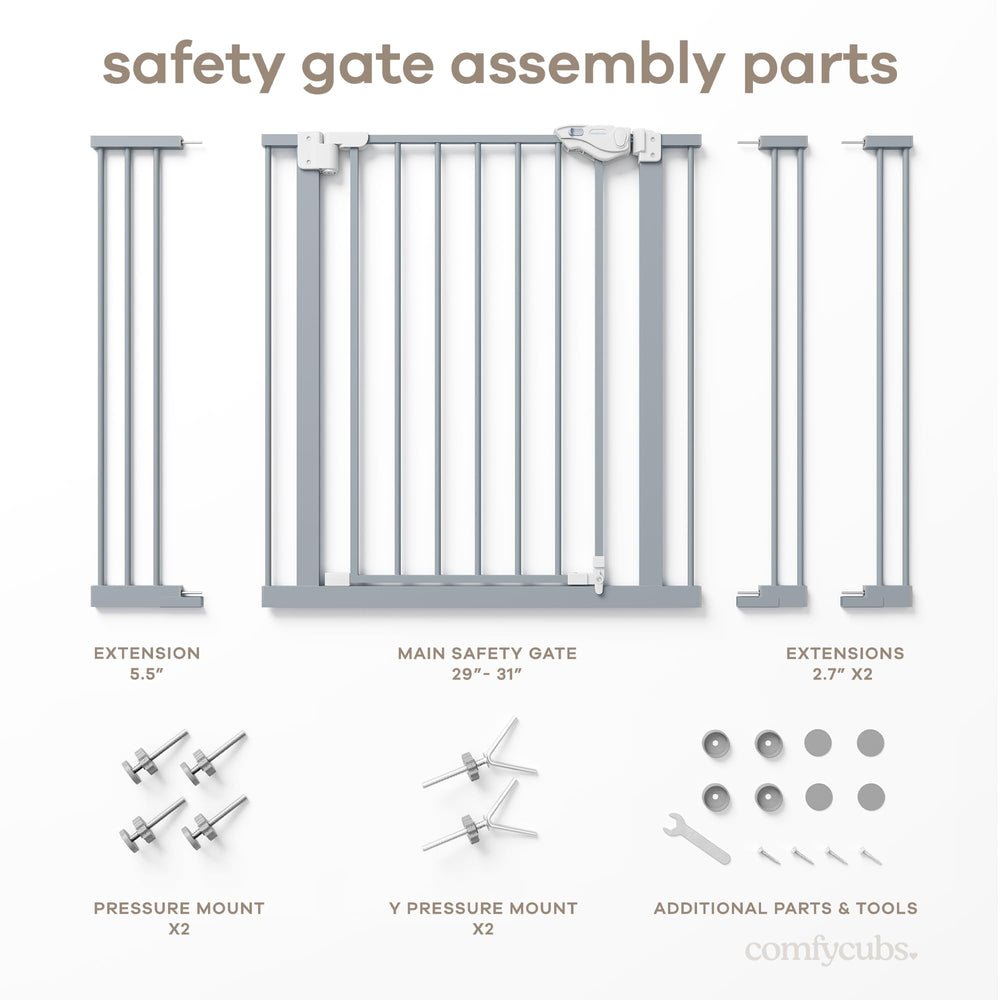 Pacific Blue color close-up on Comfy Cubs gate for stylish home safety