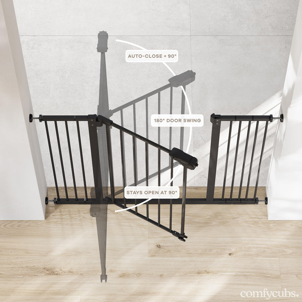 Comfy Cubs extensions – three adjustable pieces tailor width for doorways and halls.