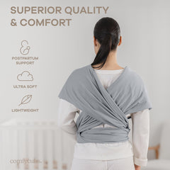 Comfy Cubs wrap carrier one-size fits most caregivers with adjustable support.