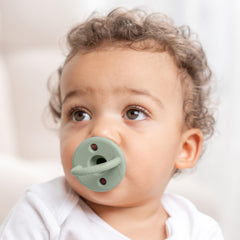 Comfy Cubs breast-like-nipple shape pacifier for natural latch and soothing use.