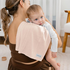 Large 16x12 inch burp cloths provide full shoulder coverage for parents and baby.