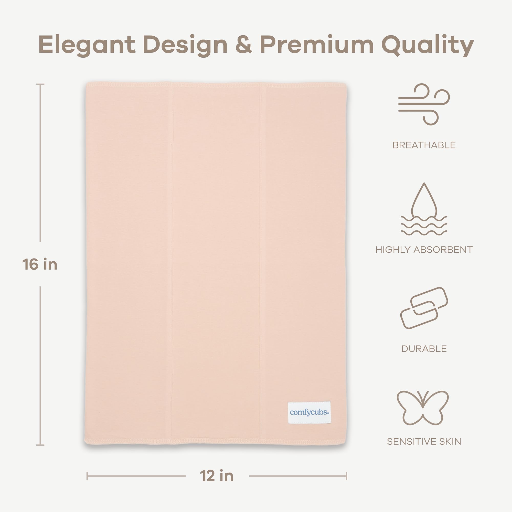 Soft cotton and gentle texture soothe baby's skin during drool and spit-up moments.