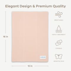 Soft cotton and gentle texture soothe baby's skin during drool and spit-up moments.