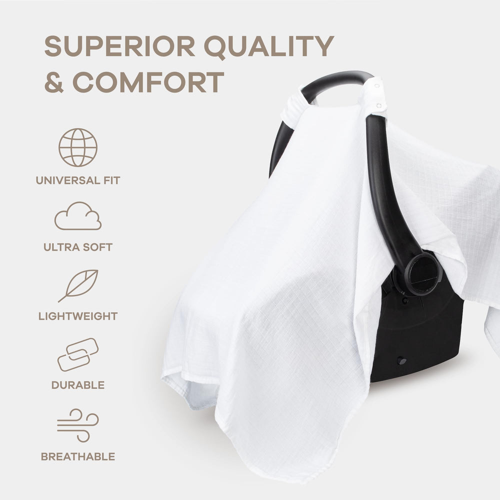 Comfy Cubs car seat cover with snap closure in action for secure fit