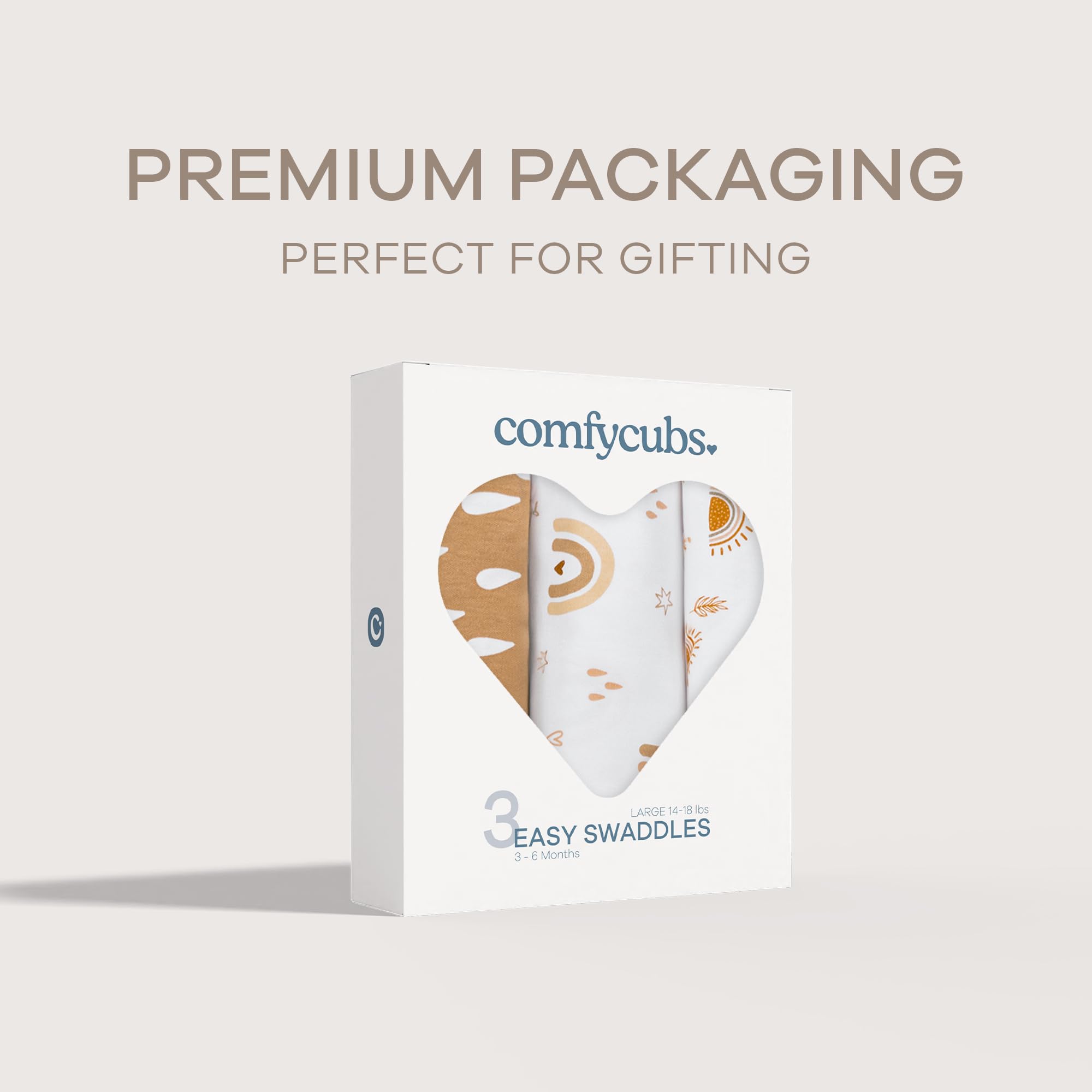 Comfy Cubs Easy Swaddle adjustable Velcro closures ensuring secure fit as baby grows