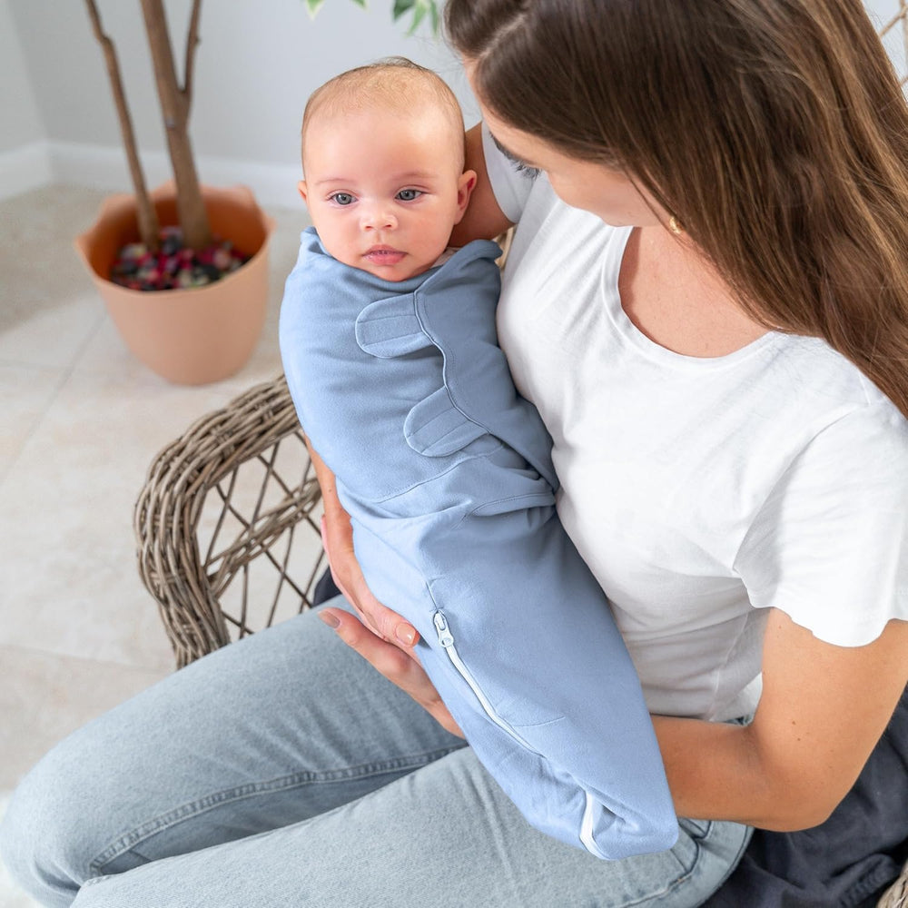 Comfy Cubs Easy Swaddle Blanket 3-pack keeps supplies handy for busy days.