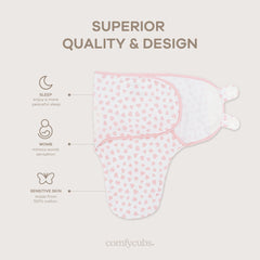 Comfy Cubs cotton close-up highlights breathable 100% cotton fabric.