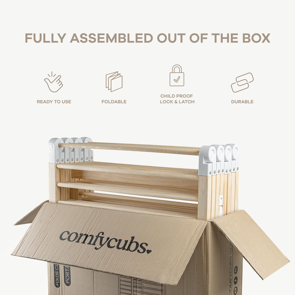 Comfy Cubs foldable playpen storage compact for travel and relocation