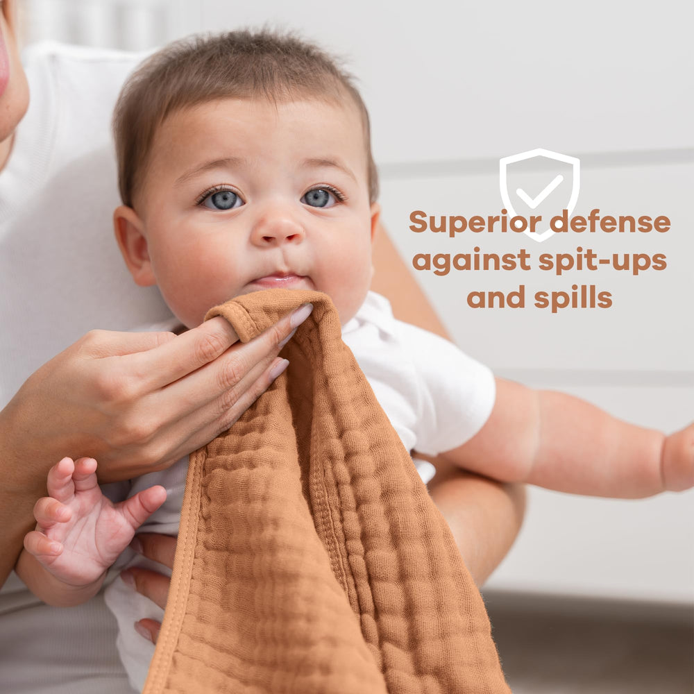 Comfy Cubs full-coverage burp cloths featured as a practical newborn essential