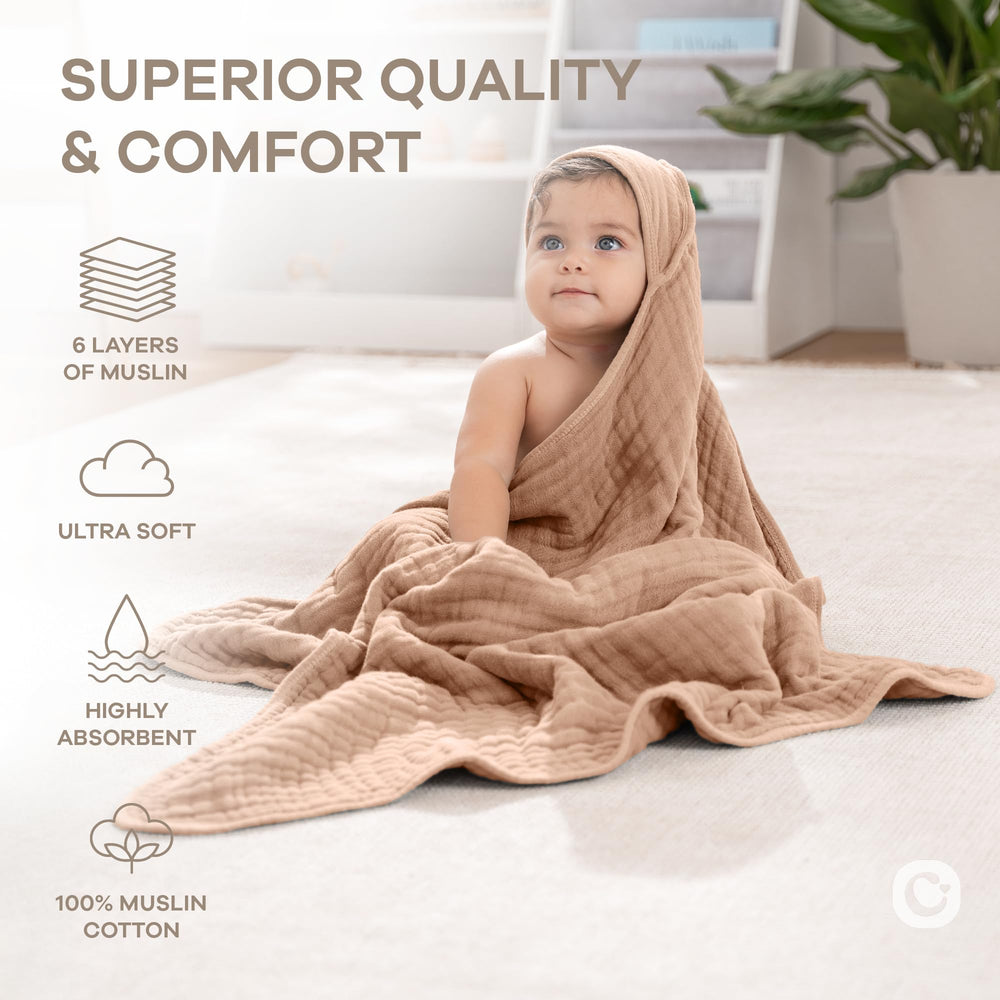 Comfy Cubs hooded towel absorbent-soft demonstrates efficient drying and cozy bath routine