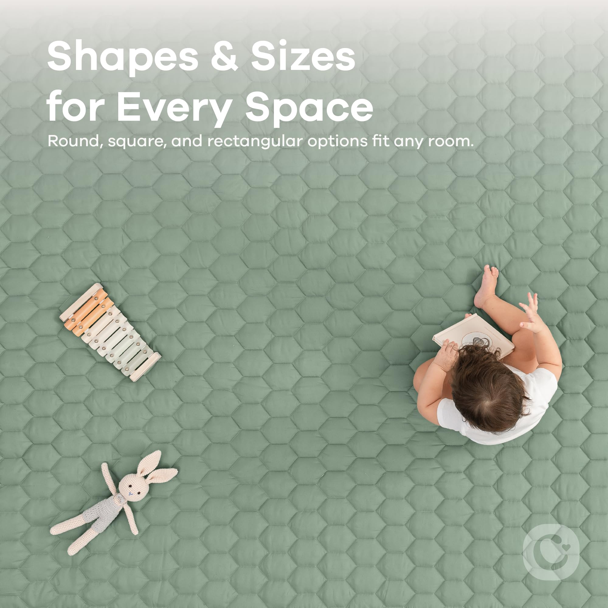 Comfy Cubs kids playing on mat fern encourages safe, mess-friendly playtime