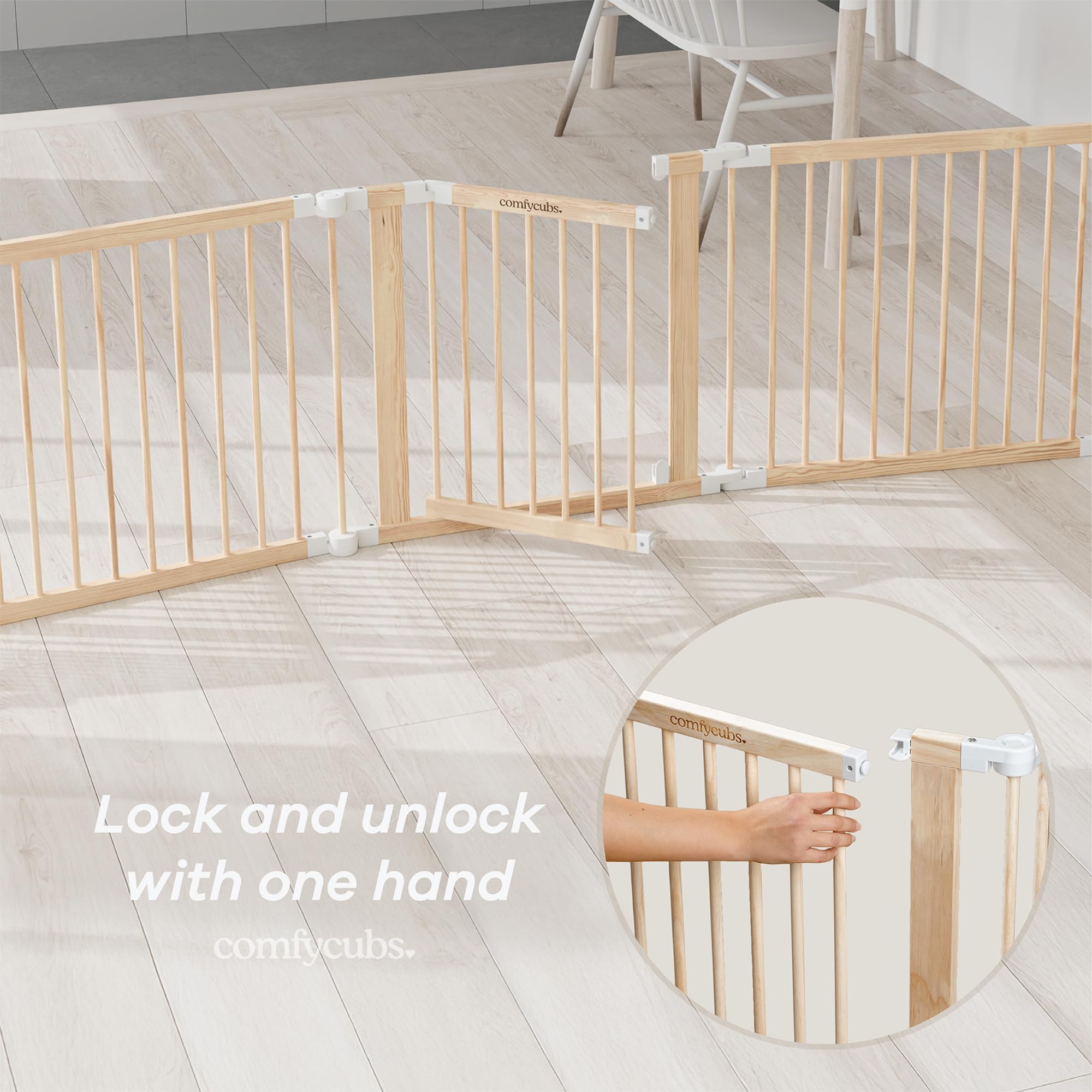 Comfy Cubs living room setup demonstrates safe play area