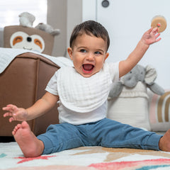 Comfy Cubs muslin bibs drool absorption for teething and feeding time.