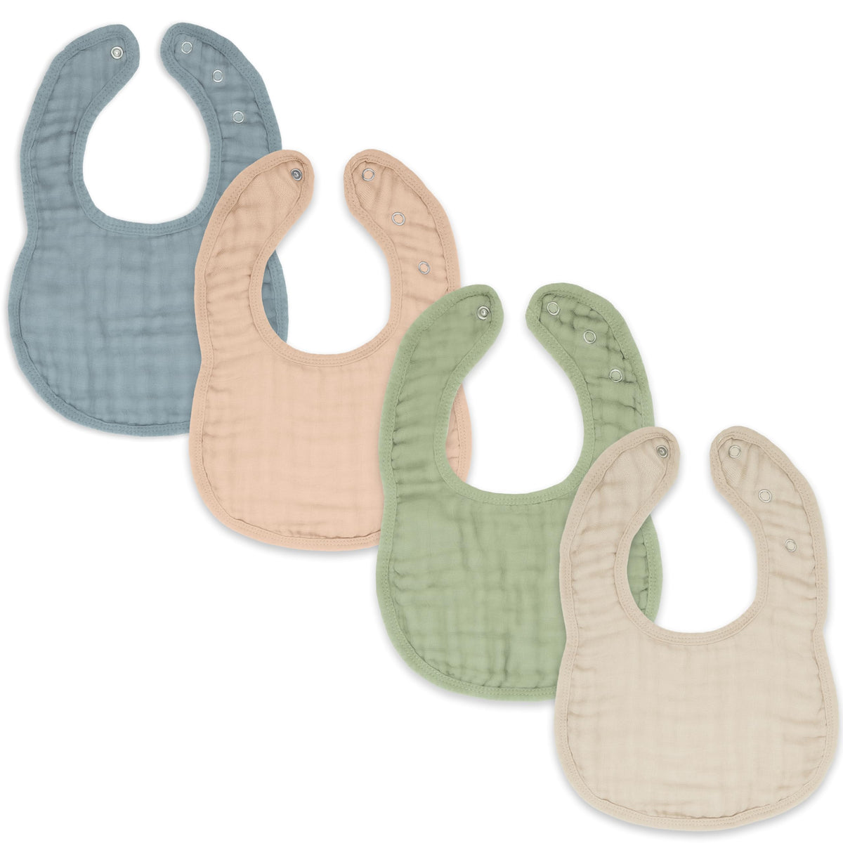 Comfy Cubs muslin bib closeup shows ultra-soft fabric for baby comfort.