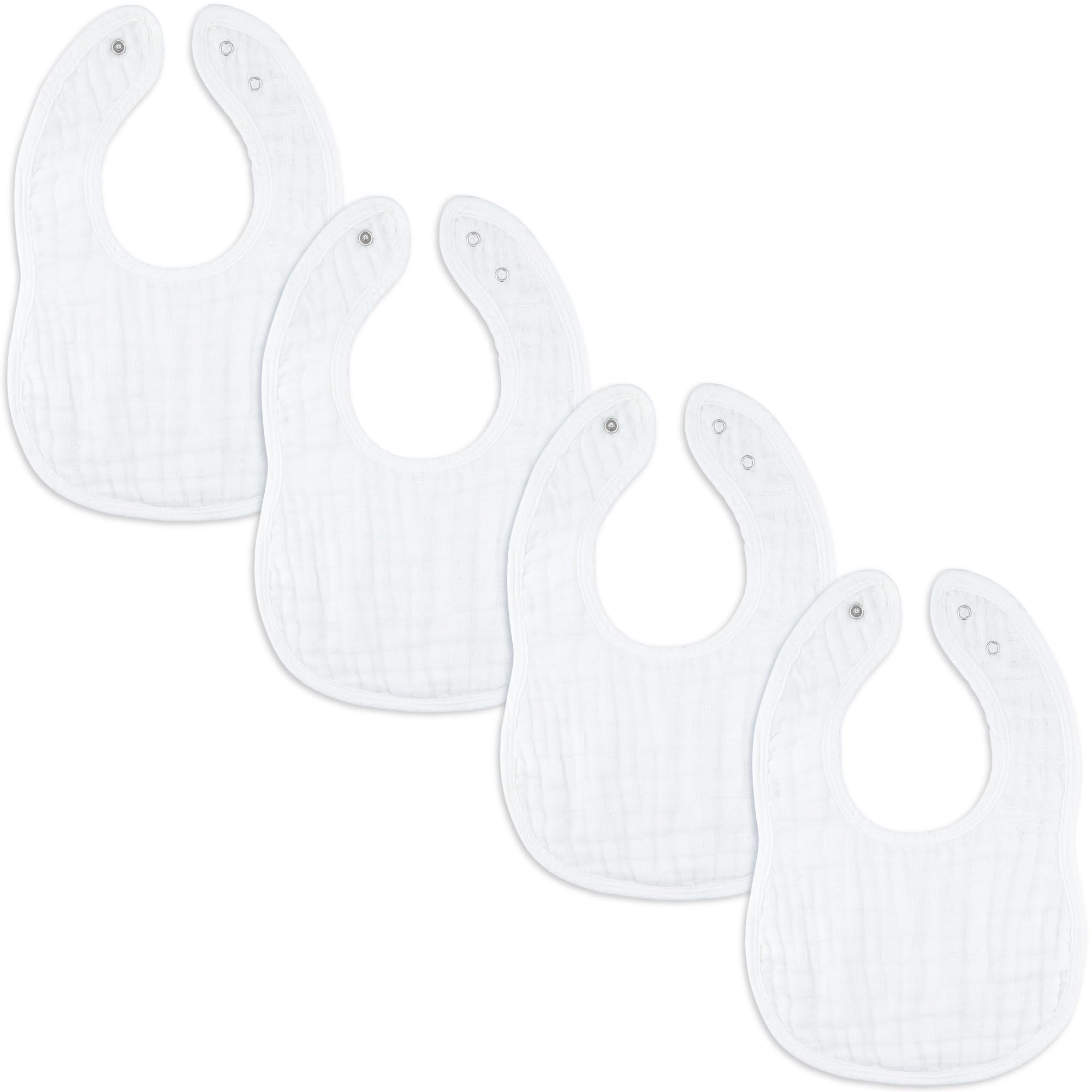 Comfy Cubs muslin bib close-up showing ultra-soft fabric for baby comfort.