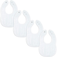 Comfy Cubs muslin bib close-up showing ultra-soft fabric for baby comfort.