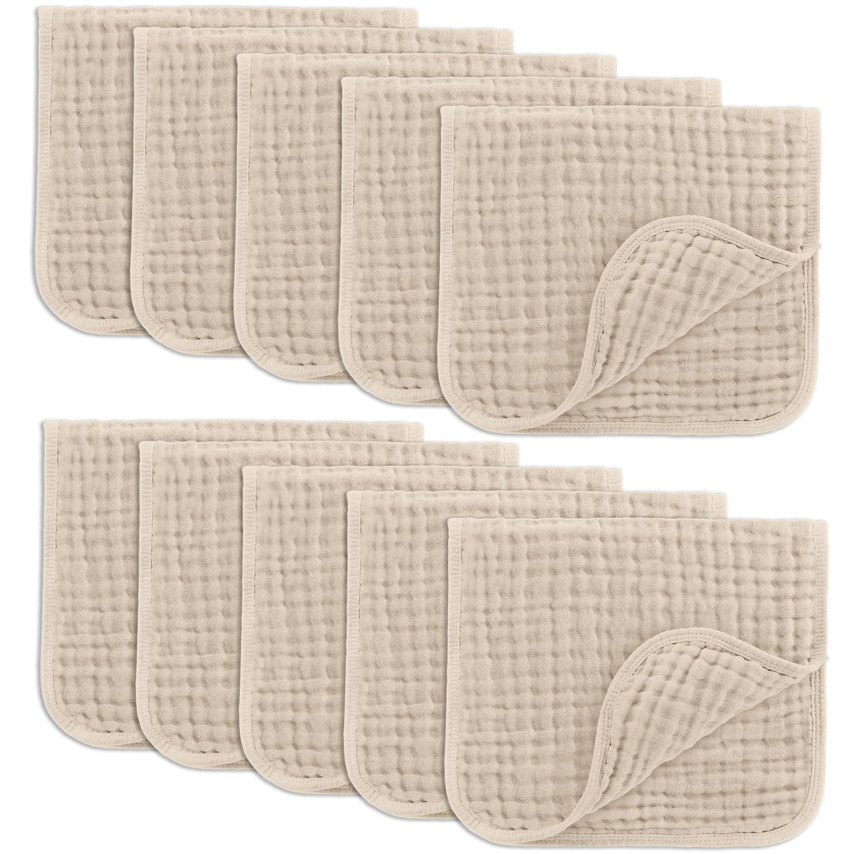 Comfy Cubs muslin burp cloth closeup for gentle skin contact and soothing burps.