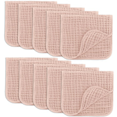 Comfy Cubs Muslin Burp Cloths 20x10 provide soft-skin protection during feeds.