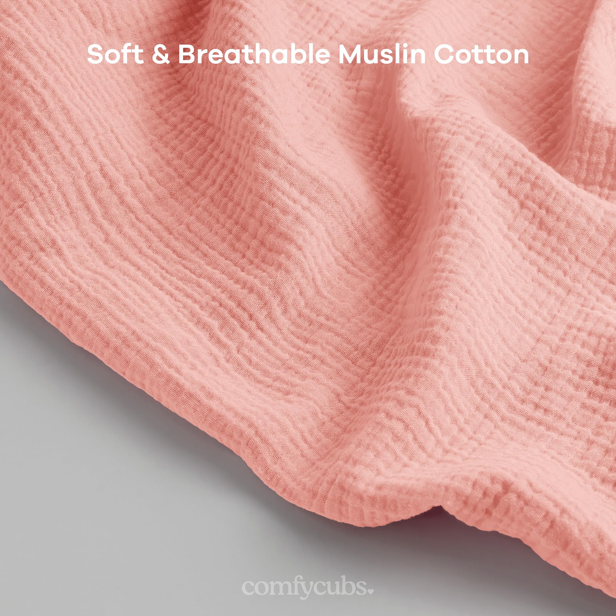 Comfy Cubs Muslin Nursing Cover is lightweight and packable for on-the-go moms.