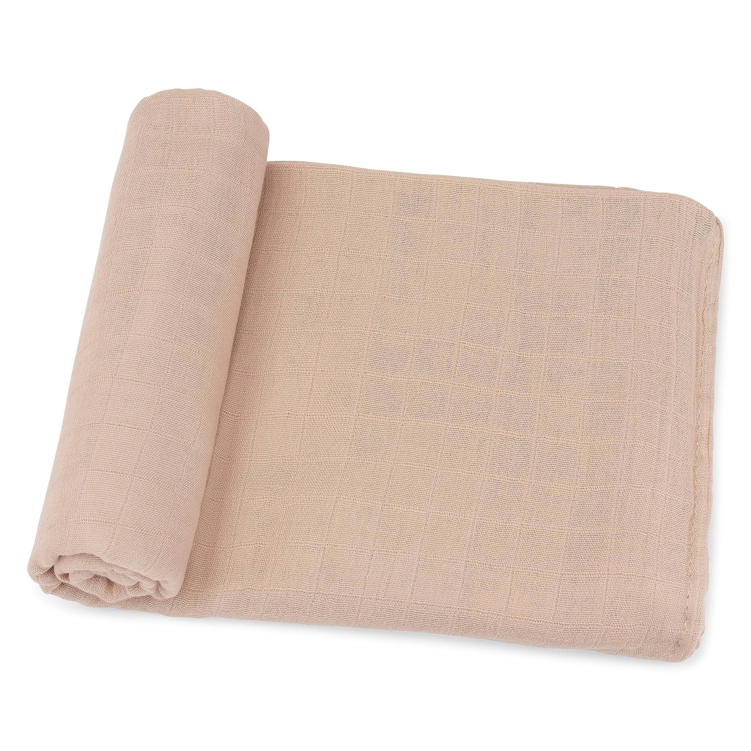 Comfy Cubs muslin swaddle blanket close-up texture for breathable newborn comfort.