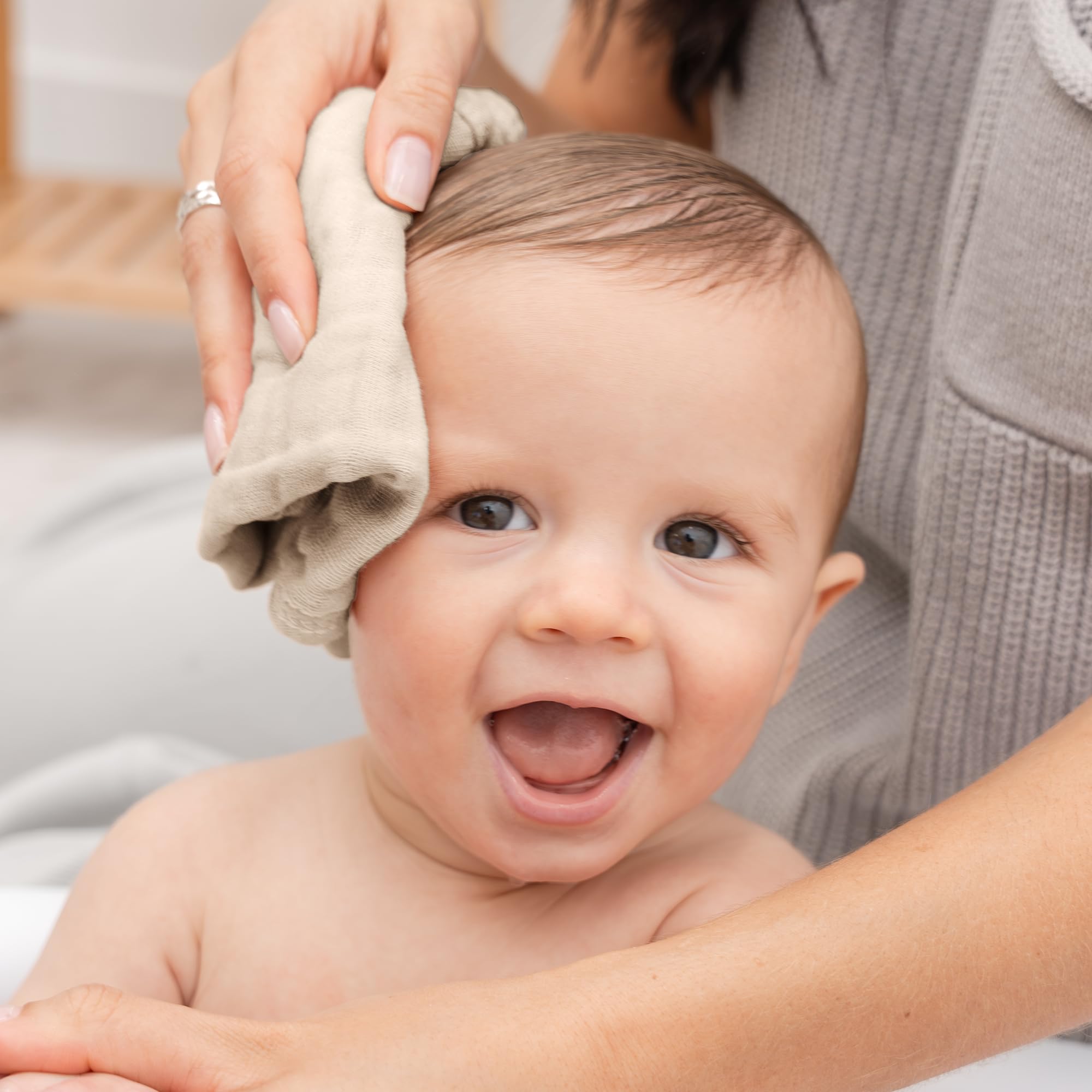 Comfy Cubs washcloths fit newborns and toddlers for gentle cleansing