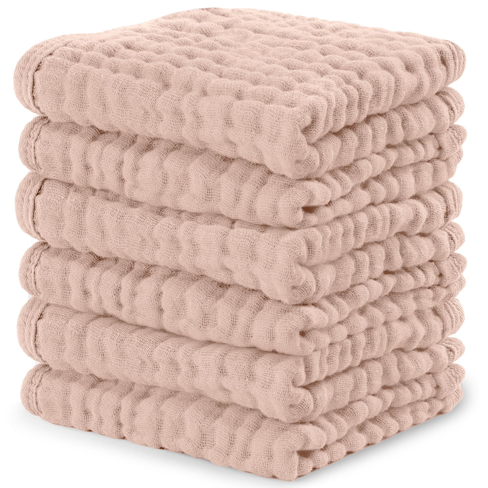 Comfy Cubs blush-packaging muslin washcloths, ready as a baby shower gift.