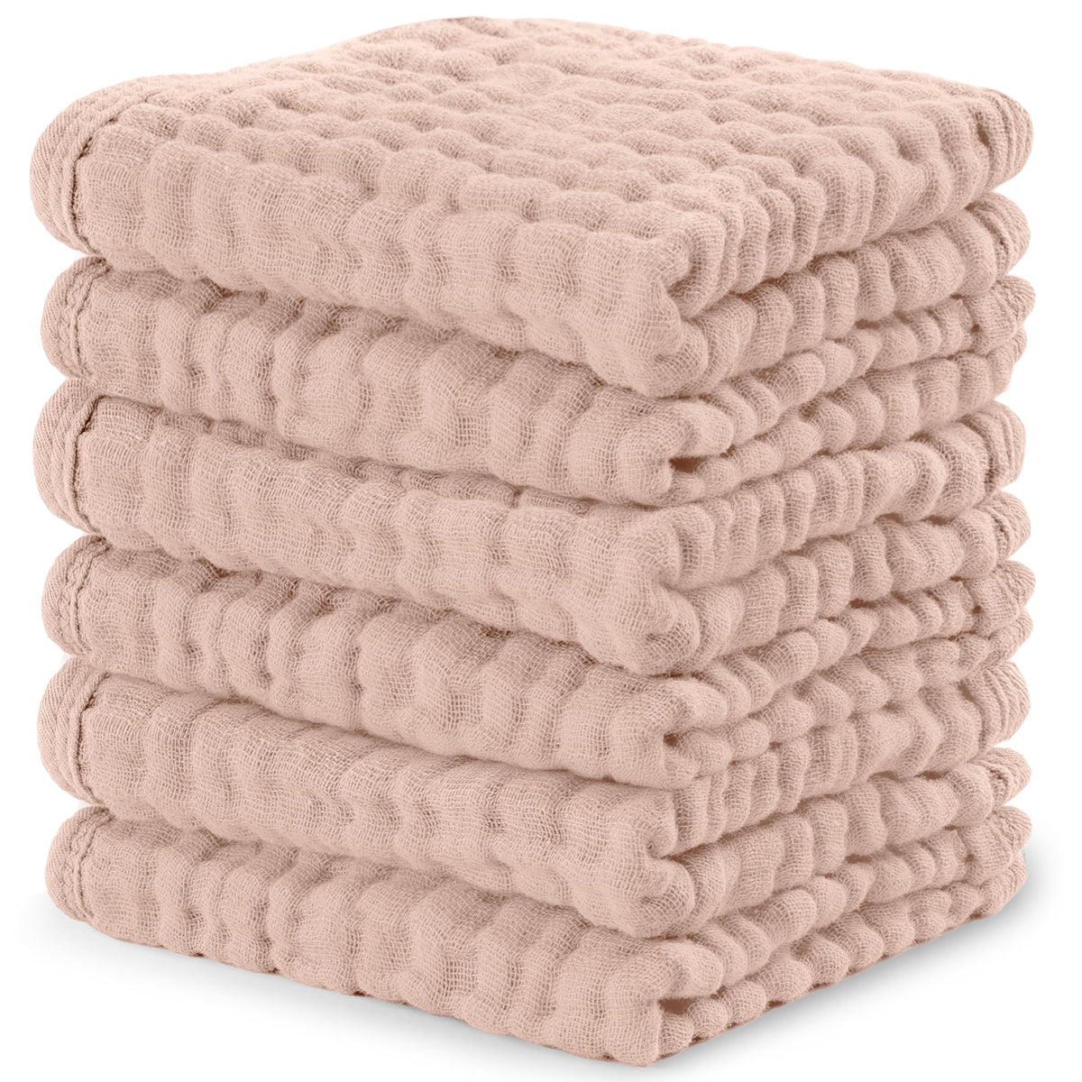 Comfy Cubs blush-packaging muslin washcloths, ready as a baby shower gift.