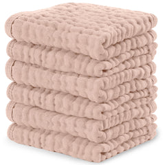 Comfy Cubs blush-packaging muslin washcloths, ready as a baby shower gift.