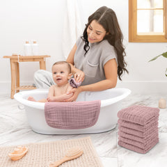 Comfy Cubs 6-layer washcloths are ultra-absorbent for quick spills