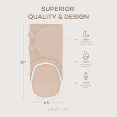 Comfy Cubs newborn swaddle highlighting soft cotton texture for breathable comfort