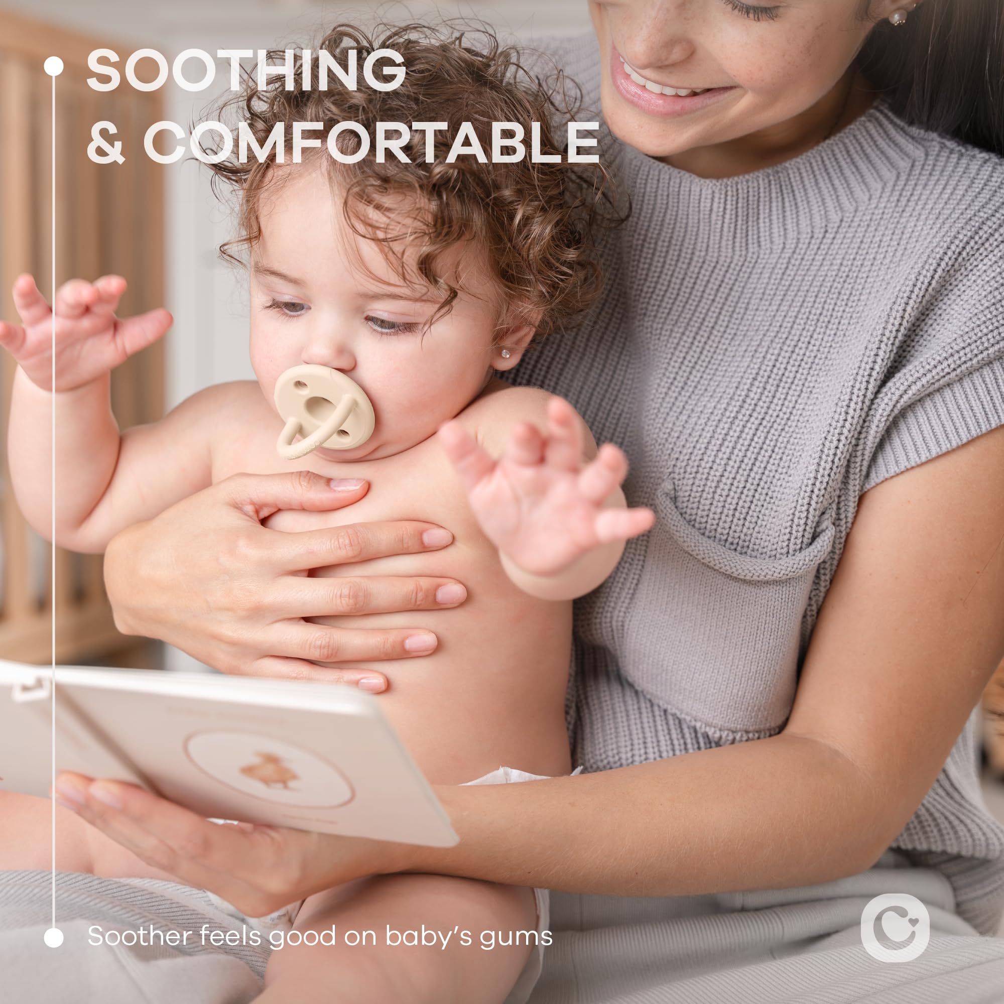 Comfy Cubs durable silicone construction withstands daily use while protecting tender gums.